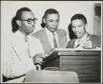 Lee (right) and McKissick (middle) with unidentified litigant. Photo by Alex Rivera, Jr.